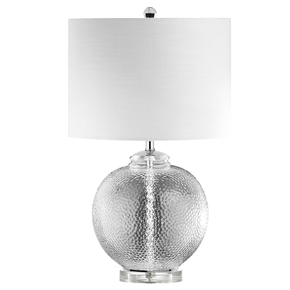 1LT Glass Table Lamp w/ White Shade