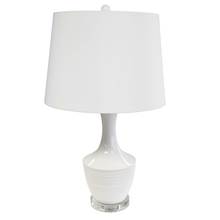Dainolite GOL-271T-WH - 1LT Incandescent Table Lamp, WH w/ WH Shade