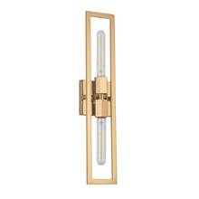 Dainolite WTS-222W-AGB - 2 Light Incandescent Wall Sconce, Aged Brass