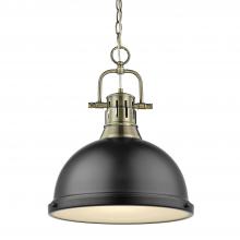 Golden Canada 3602-L AB-BLK - 1 Light Pendant with Chain