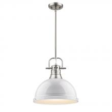 Golden Canada 3604-L PW-WH - 1 Light Pendant with Rod
