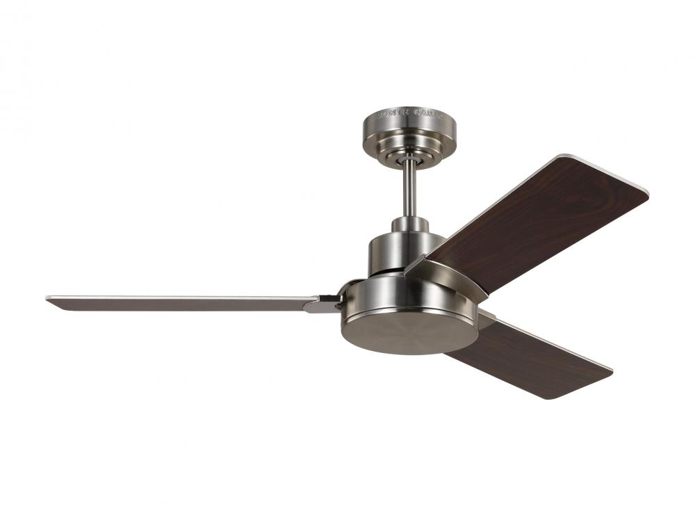 Jovie 44" Indoor/Outdoor Brushed Steel Ceiling Fan with Wall Control and Manual Reversible Motor
