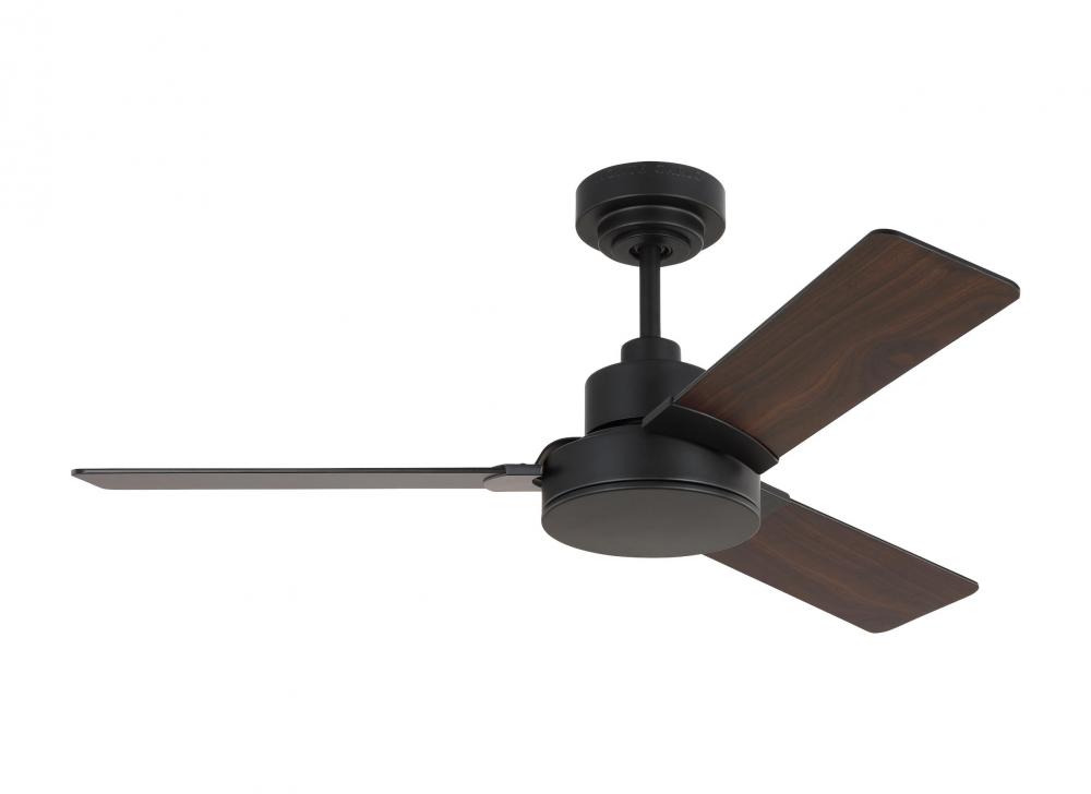 Jovie 44" Indoor/Outdoor Midnight Black Ceiling Fan with Wall Control and Manual Reversible Moto