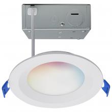 Satco Products Inc. S11564 - 9 Watt; LED Direct Wire; Low Profile Regress Baffle Downlight; 4 Inch Round; Starfish IOT; Tunable