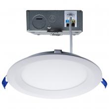 Satco Products Inc. S11872 - 15 Watt LED Low Profile Regress Baffle Downlight; 6 Inch; Remote Driver; CCT Selectable; Round