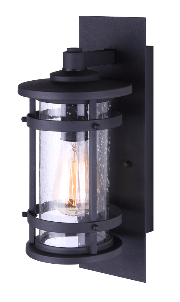 DUFFY, 1 Lt Outdoor Down Light, Seeded Glass, 100W Type A, 9 1/2" W x 20" H x 11 1/2" D
