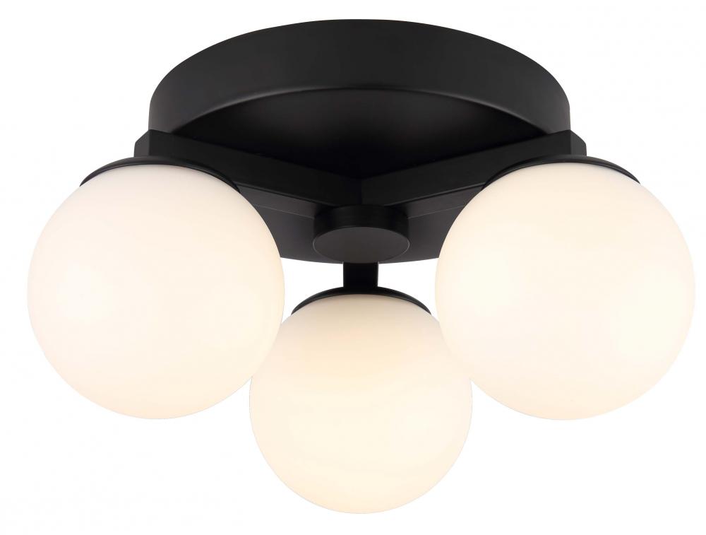 NYLAH, MBK Color, 3 Lt LED Ceiling Track, Flat Opal Glass, 15W LED (Integrated), Dimmable