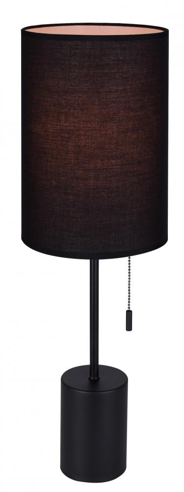 FLINT, MBK Color, 1 Lt Table Lamp, Black Fabric Shade, 60W Type A