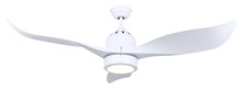 Canarm CF52ARI3WH - CFan 52", ARIA WH, 3 White ABS Blades, Downrod Mount, 1x18W Integrated LED, 800L