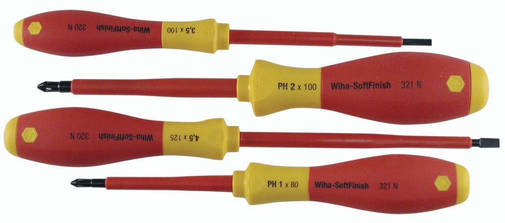 Insulated Slotted/Phillips Screwdrivers 4 Piece Set