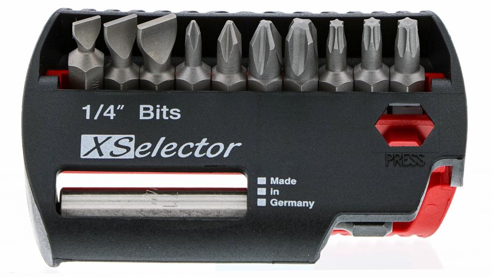 Slotted/Phillips/Torx® XSelector Bit Set with Quick Release Holder
