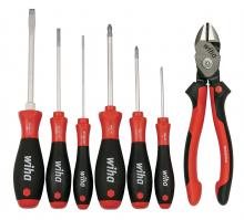 Wiha 30942 - Industrial Grip BiCut  with Slotted and Phillips Screwdrivers 7 Piece Set
