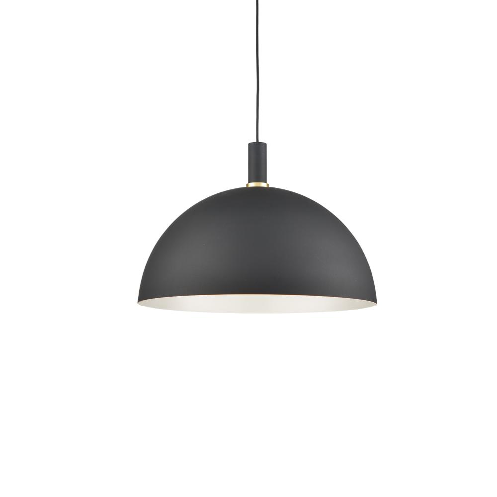 Archibald 24-in Black With Gold Detail 1 Light Pendant