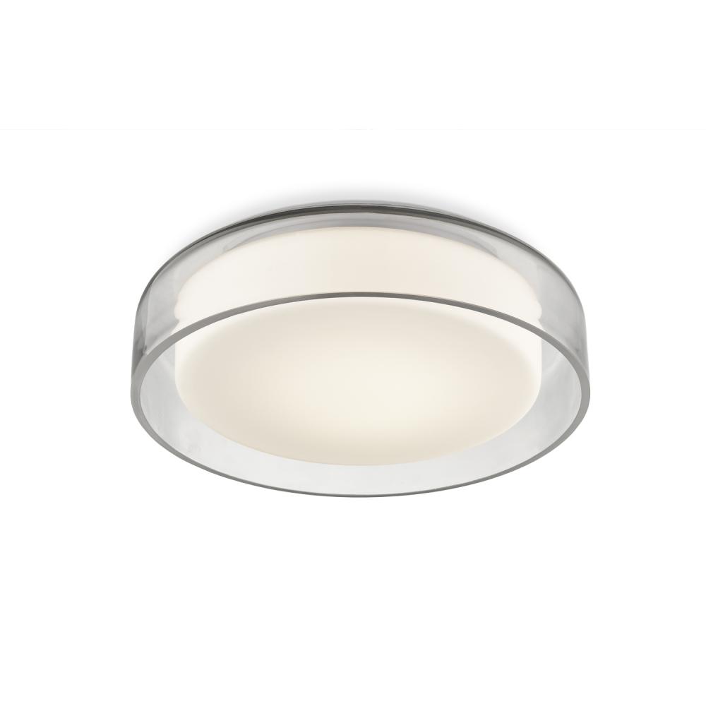 Aston 10-in Clear LED Flush Mount