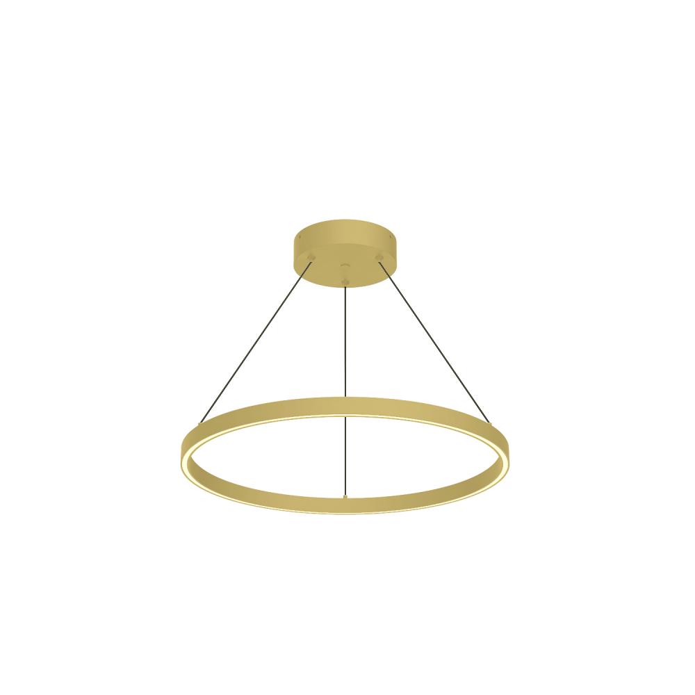 Cerchio 24-in Brushed Gold LED Pendant
