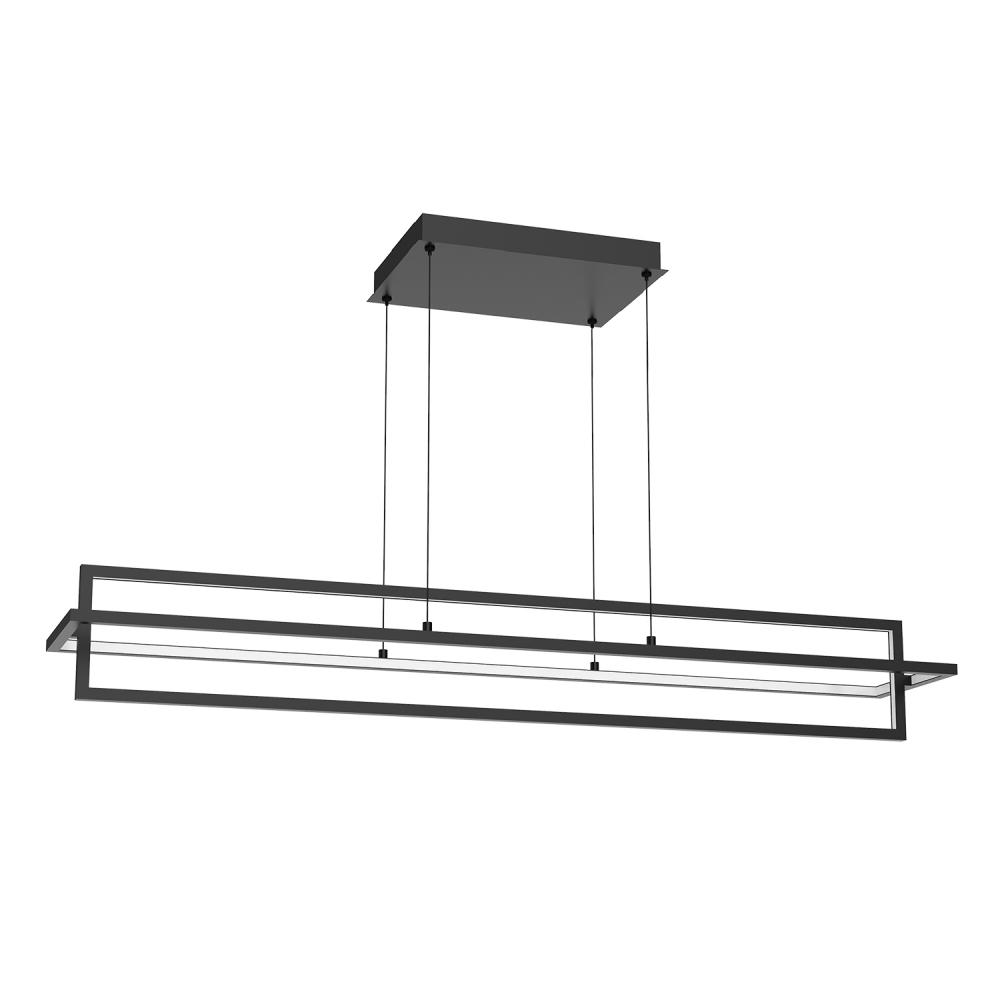 Mondrian 48-in Black LED Linear Pendant