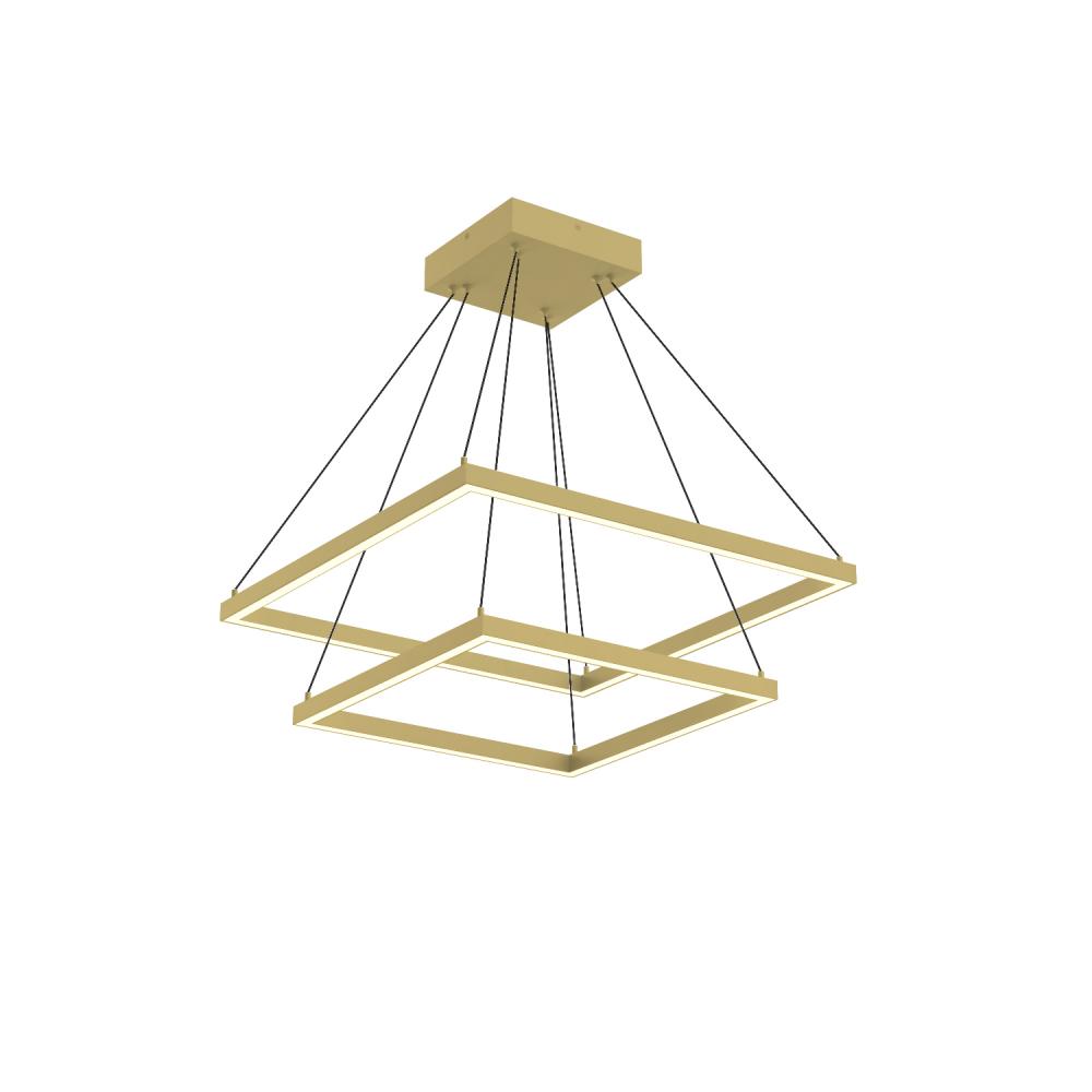 Piazza 24-in Brushed Gold LED Chandeliers
