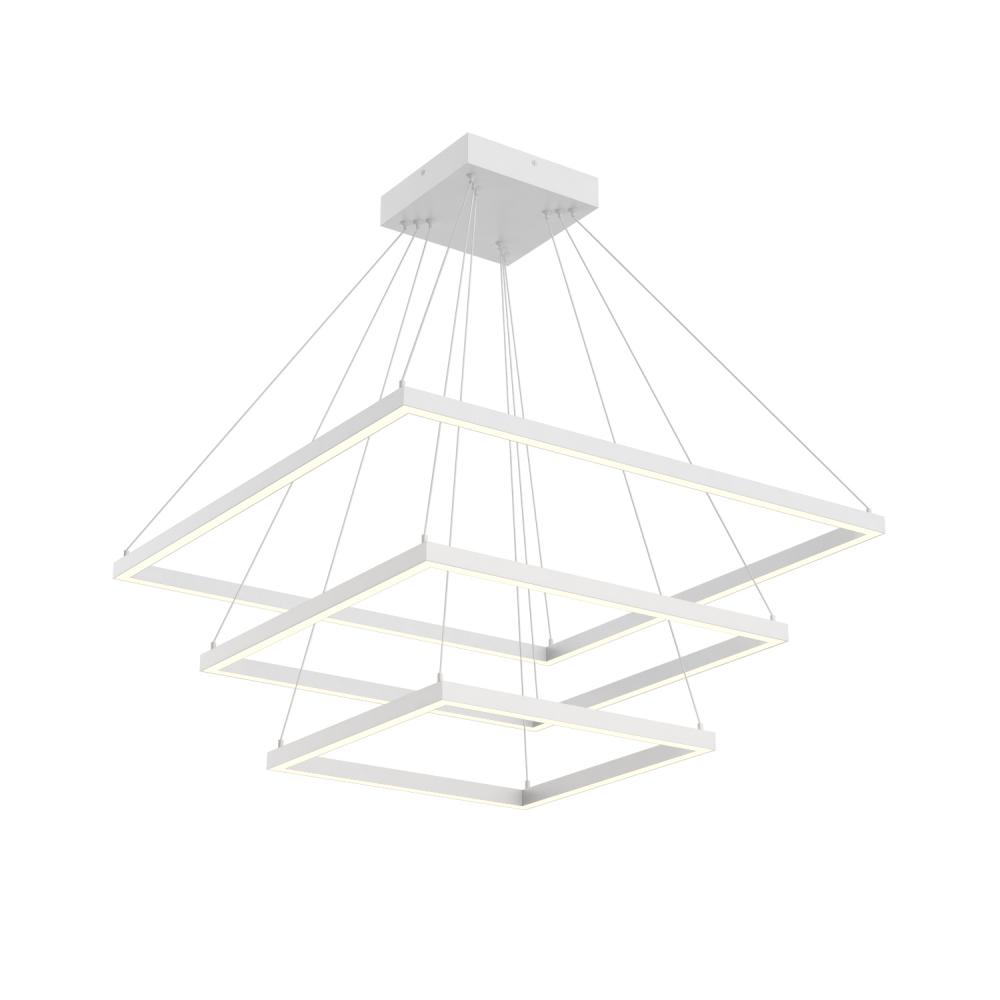 Piazza 32-in White LED Chandeliers