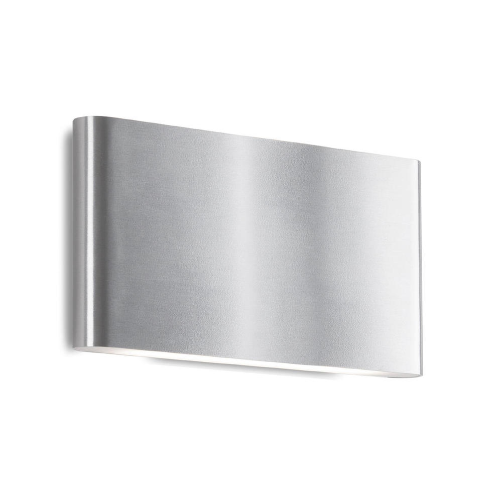 Slate 10-in Brushed Nickel LED All terior Wall