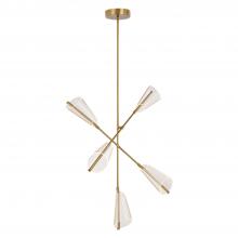 Kuzco Lighting Inc CH62737-BG/LG - Mulberry 37-in Brushed Gold/Light Guide LED Chandeliers
