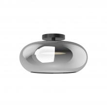 Kuzco Lighting Inc SF62014-BK/CH - Trinity 14-in Black/Chrome LED Semi Flush Mount