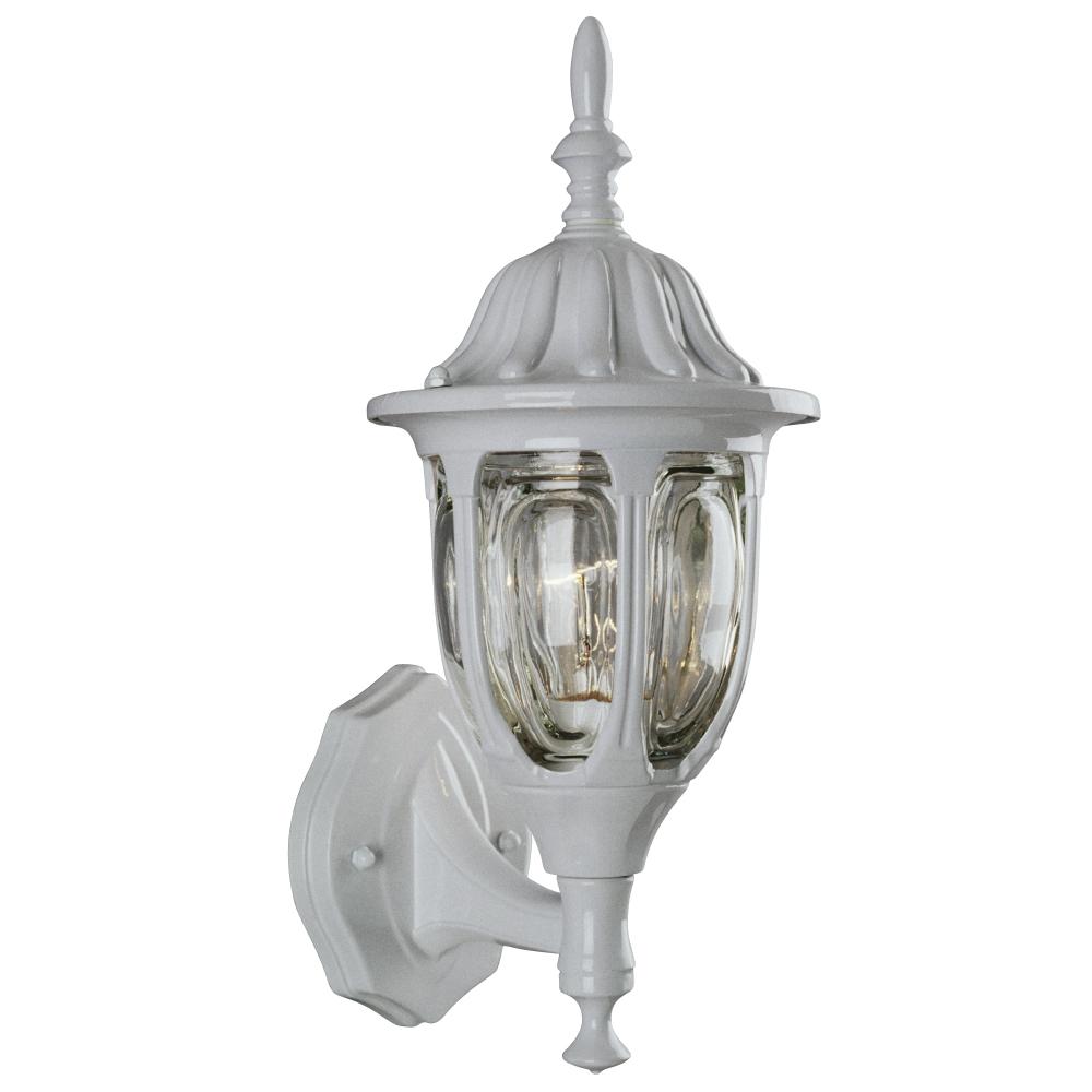Outdoor Cast Aluminum Lantern  - White w/ Clear Glass