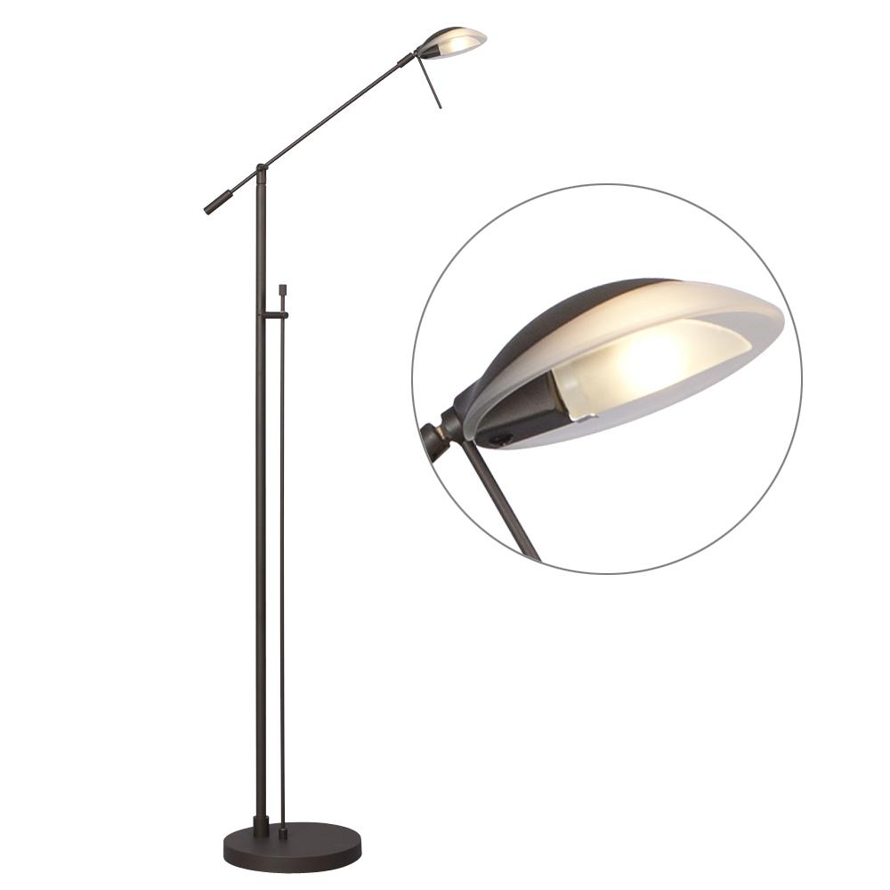 Floor Lamp - Matte Bronze with Frosted Glass (Dimmable)