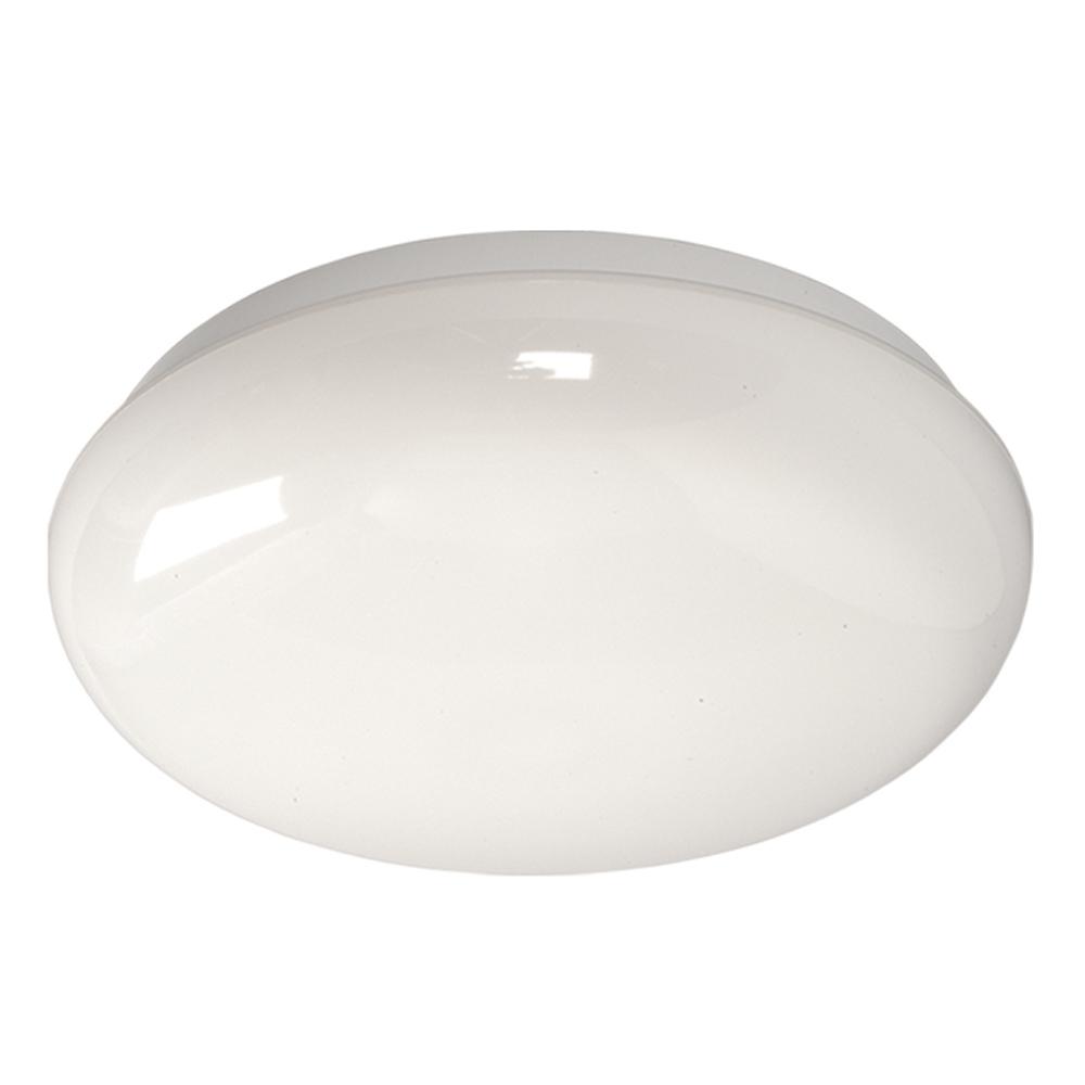 Flush Mount Ceiling Light or Wall Mount Fixture - in White finish with White Acrylic Lens