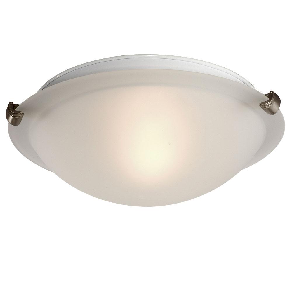 LED Flush Mount Ceiling Light - in Pewter finish with Frosted Glass