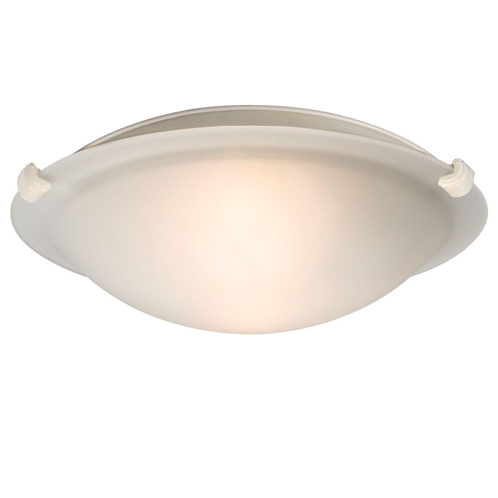 LED Flush Mount Ceiling Light - in White finish with Frosted Glass