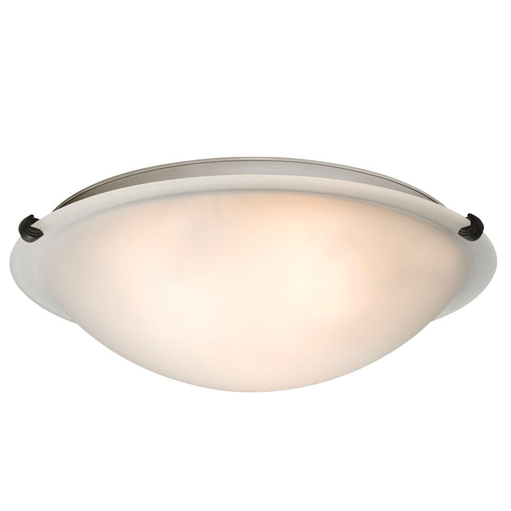 Flush Mount Ceiling Light - in Oil Rubbed Bronze finish with Frosted Glass