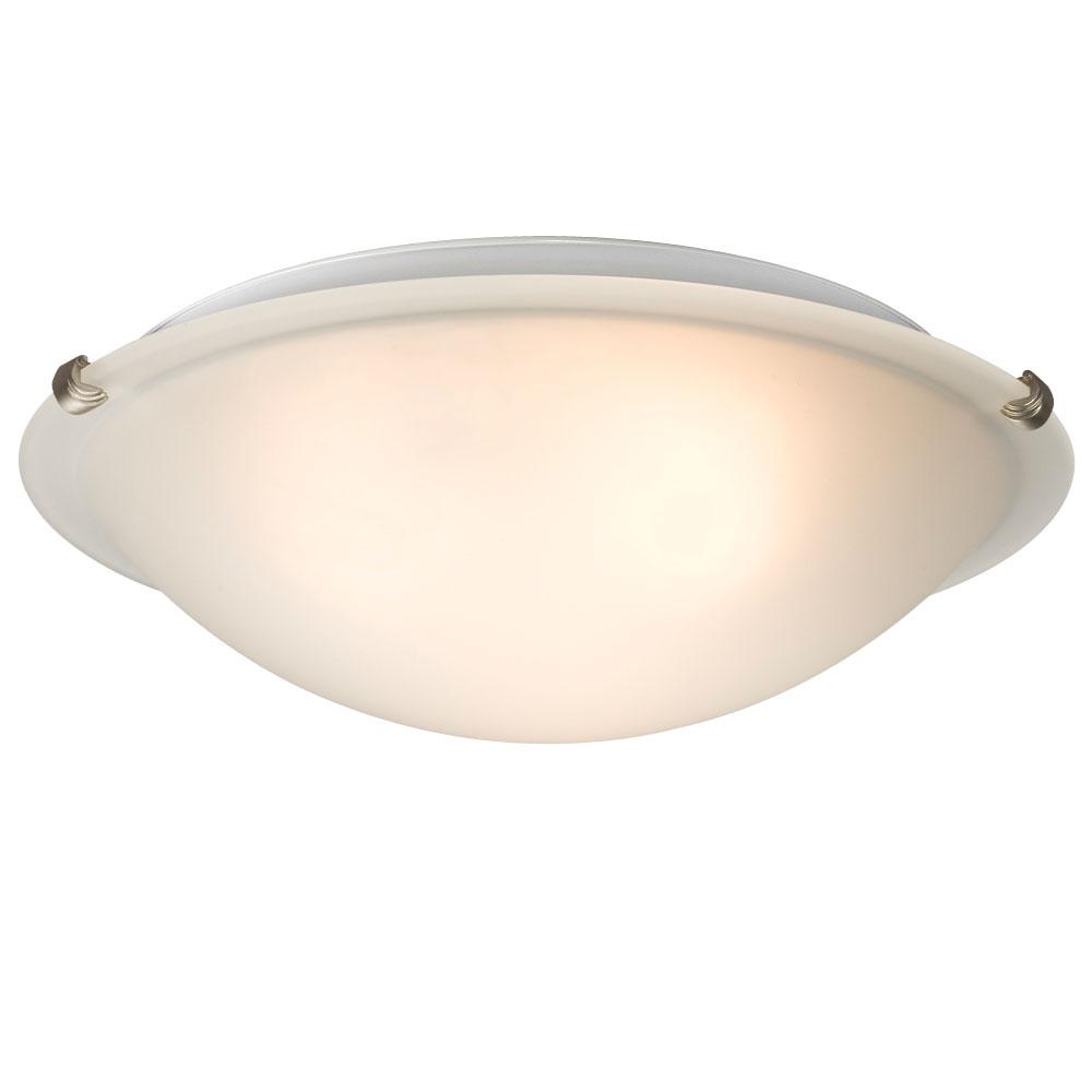 Flush Mount Ceiling Light - in Pewter finish with Frosted Glass