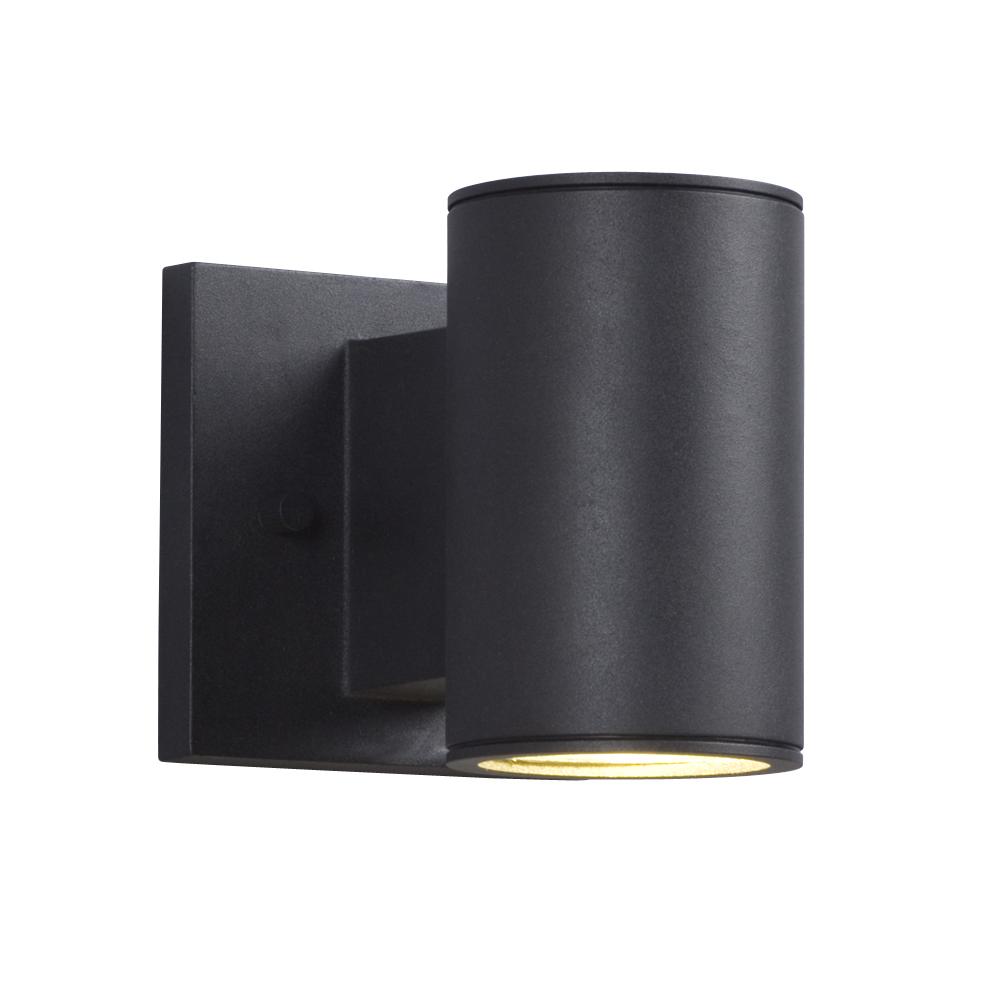 LED 1-Light Outdoor Cast Aluminum Wall Fixture, 1x3W- in Black finish (non-dimmable, 3000K)