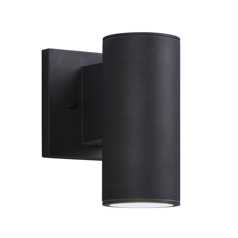 LED 1-Light Outdoor Cast Aluminum Wall Fixture, 1x9W- in Black finish (non-dimmable, 3000K)