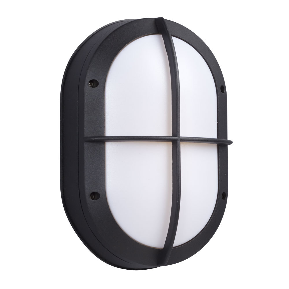11-3/8" OVAL OUTDOOR BK AC LED Dimmable