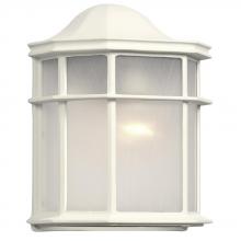 Galaxy Lighting 303218WH - Outdoor Cast Aluminum Wall Fixture - White w/ Frosted Acrylic Diffuser.
