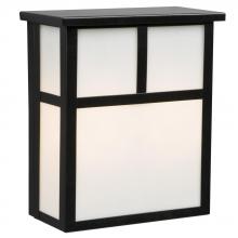 Galaxy Lighting 306101BK - Outdoor Wall Fixture - Black w/ White Marbled Glass