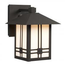 Galaxy Lighting 312010BK/WH - Outdoor Lantern - Black with White Glass