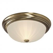 Galaxy Lighting 635023WH 218EB - Flush Mount Ceiling Light - in White finish with Frosted Melon Glass