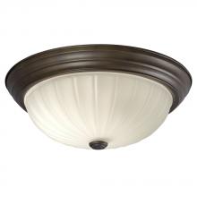 Galaxy Lighting 635023ORB-218EB - Flush Mount Ceiling Light - in Oil Rubbed Bronze finish with Frosted Melon Glass