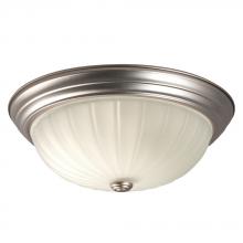 Galaxy Lighting 635023PT-218EB - Flush Mount Ceiling Light - in Pewter finish with Frosted Melon Glass