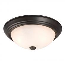 Galaxy Lighting L635032OR010A1 - LED Flush Mount Ceiling Light - in Oil Rubbed Bronze finish with Marbled Glass