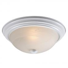 Galaxy Lighting L635032WH010A1 - LED Flush Mount Ceiling Light - in White finish with Marbled Glass