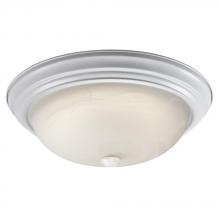 Galaxy Lighting 635033WH - Flush Mount - White w/ Marbled Glass