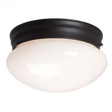 Galaxy Lighting L810210OR010A1 - LED Utility Flush Mount Ceiling Light - in Oil Rubbed Bronze finish with White Glass
