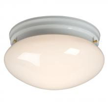 Galaxy Lighting L810210WH010A1 - LED Utility Flush Mount Ceiling Light - in White finish with White Glass