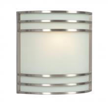 Galaxy Lighting ES212480BN - Wall Sconce - in Brushed Nickel finish with White Glass