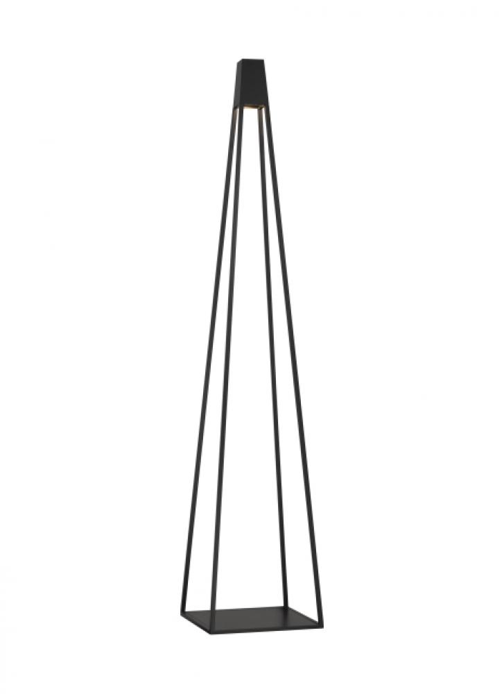 The Apex Outdoor 1-Light Wet Rated Integrated Dimmable LED X-Large Floor Lamp in Black