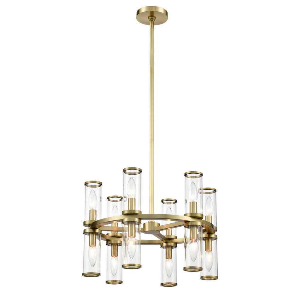 Revolve Clear Glass/Natural Brass 12 Lights Chandeliers
