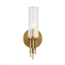 Alora Lighting WV335103VBCR - Torres 3-in Ribbed Glass/Vintage Brass 1 Light Wall/Vanity